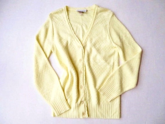 yellow button sweater