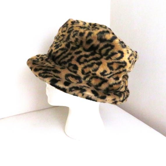 Betmar Leopard Print Bucket Hat Betmar New York Faux Fur Leopard Cheetah Animal Print Bucket  main image 4
