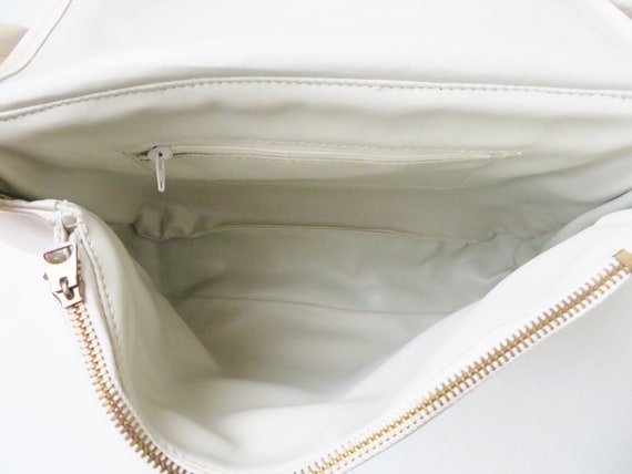 70s 80s shoulder bag, faux leather boho bag with … - image 9