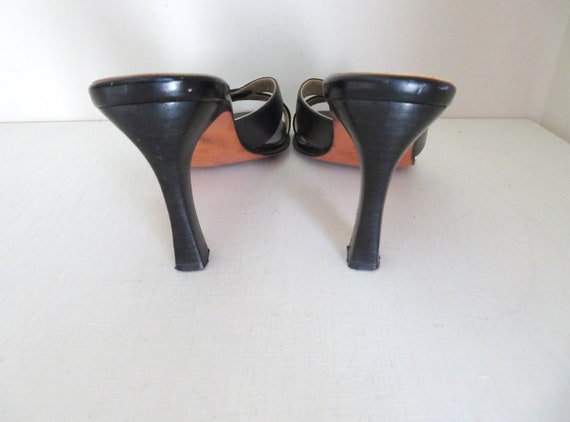 Joan & David high heel pumps, black leather mules… - image 5