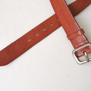 tan leather belt, vintage 90s Banana Republic belt, waist or hip hugger, unisex men or women, 1.5wide, 38 inch image 2