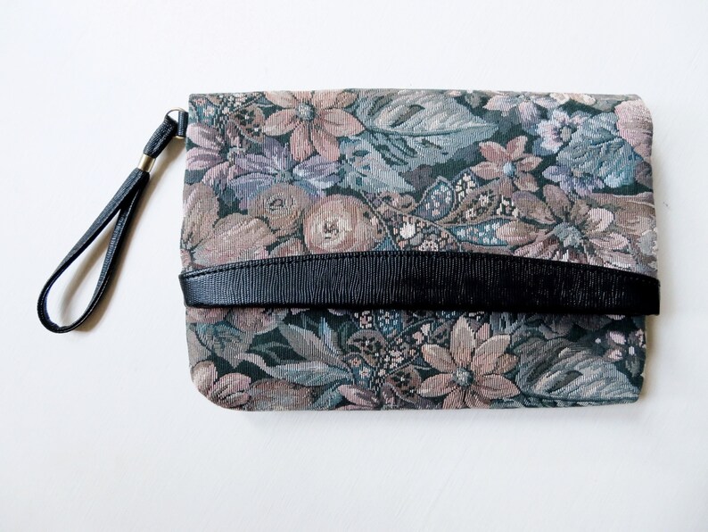clutch bag with wrist strap