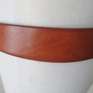 tan leather belt, vintage 90s Banana Republic belt, waist or hip hugger, unisex men or women, 1.5wide, 38 inch image 5