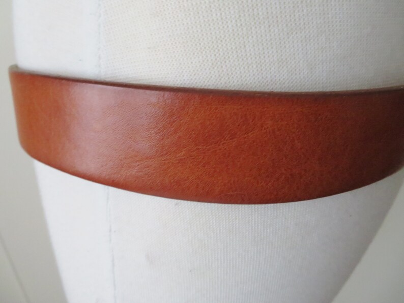 tan leather belt, vintage 90s Banana Republic belt, waist or hip hugger, unisex men or women, 1.5wide, 38 inch image 5