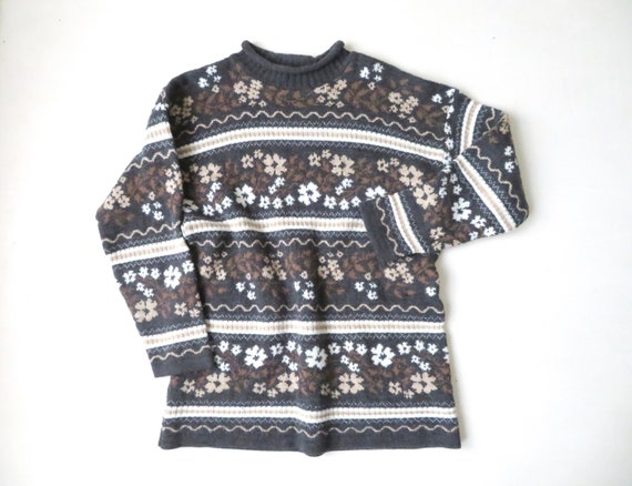 oversized rollneck sweater, mockneck pullover, gr… - image 1