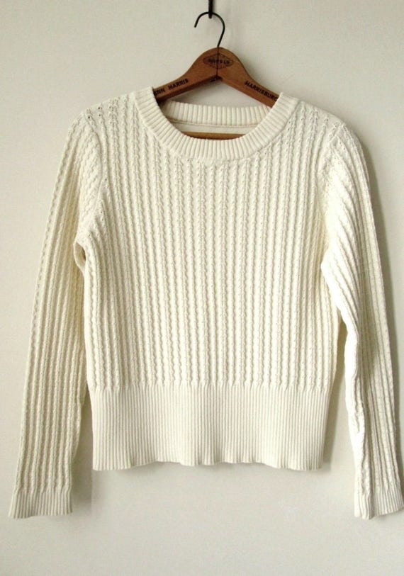 t-shirt sweater, beige pullover, minimalist style… - image 2