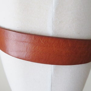 tan leather belt, vintage 90s Banana Republic belt, waist or hip hugger, unisex men or women, 1.5wide, 38 inch image 7