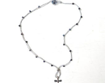 Dragonfly Necklace - Sterling Silver Pendant - Lightweight Jewelry
