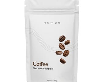 Coffee Flavored Toothpicks (100 Count) Sugar Free, Zero Calorie, Gluten Free, Keto Friendly, Vegan