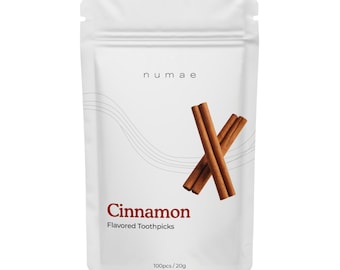 Cinnamon Flavored Toothpicks (100 Count) Sugar Free, Zero Calorie, Gluten Free, Keto Friendly, Vegan