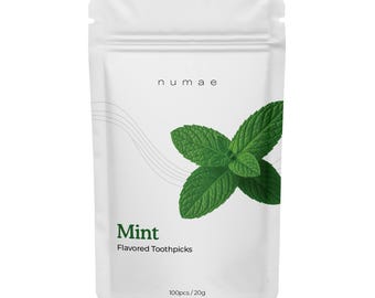 Mint Flavored Toothpicks (100 Count) Sugar Free, Zero Calorie, Gluten Free, Keto Friendly, Vegan