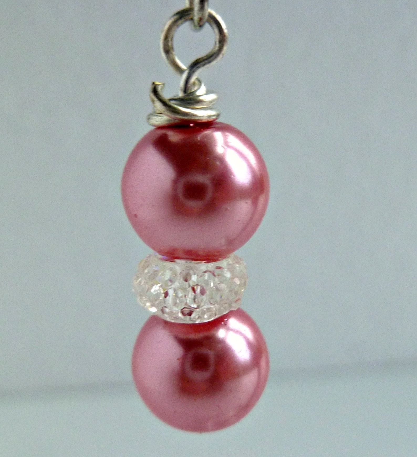 Pink Pearl Dangle Earrings Statement Jewelry Gift for Her Etsy