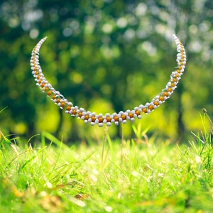Embrace the Delicate Charm: Daisy Chain Choker, a Timeless Beauty, statement necklace, birthday/anniversary gift, gift for her, shower gift image 3