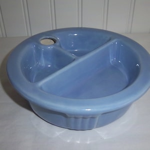 Adorable Vintage Blue Hankscraft Baby Feeding Dish