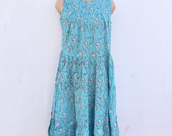 Floral High Neck Midi Dress | Sleeveless Tie-Up Dress | Women’s Trendy Casual Wear