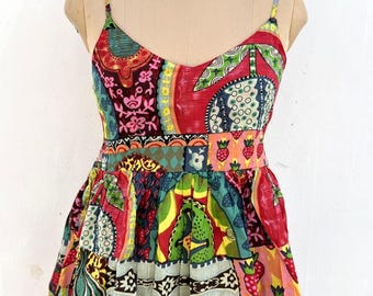 Handcrafted Cotton Floral Blouse, Block Print Sleeveless Summer Top