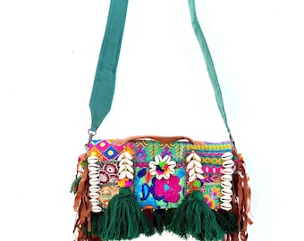 Bolso bohemio Banjara colorido, bolso de festival de patchwork hecho a mano