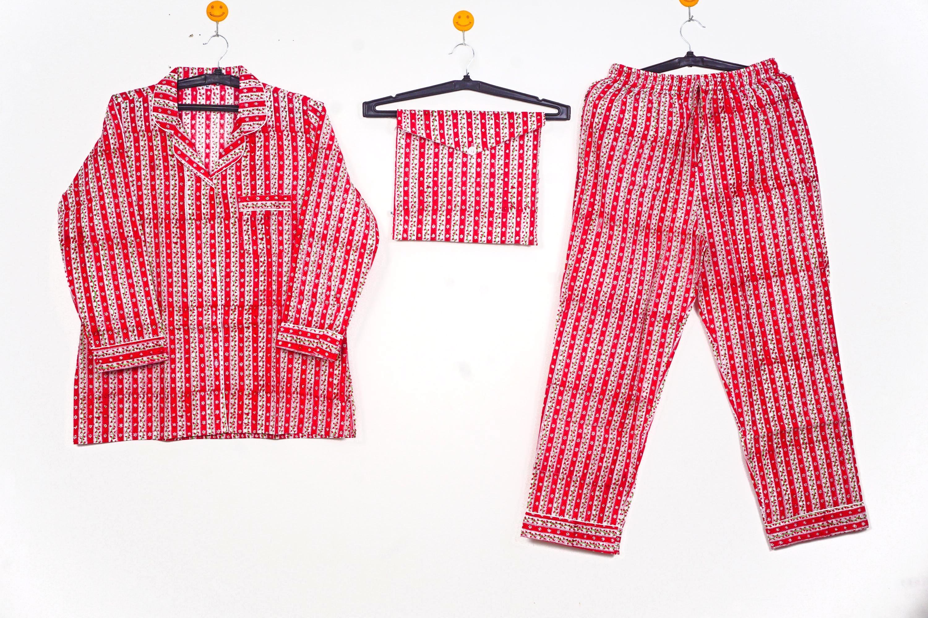 Comfortable Cotton Night Suit Handmade Block Print Pajamas