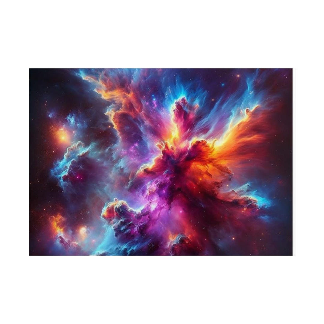 Cosmic Nebula Art Print, Galaxy Wall Decor - Etsy