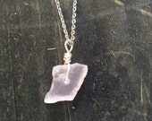 Rose Quartz crystal necklace, rose quartz necklace, rose quartz chakra necklace, quartz crystal pendant, rose quartz, raw stone necklace