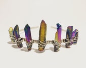 Rainbow Princess crystal crown, crystal headpiece, raw crystal crown, quartz crown, crystal tiara, crystal headband, mermaid crown