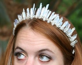 Kyanite Kaia Crown, kyanite crystal crown, angel aura crown, quartz crown, mermaid crown, raw crystal crown, crystal cowboy hat band