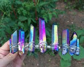 Rainbow Goddess Crown, rainbow titanium quartz crown, rainbow aura quartz, raw crystal crown, crystal crown, festival headpiece