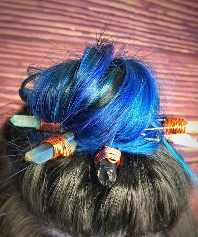 Crystal Hair Pin Set of 2 Crystal Hair Pins Crystal Hair Etsy