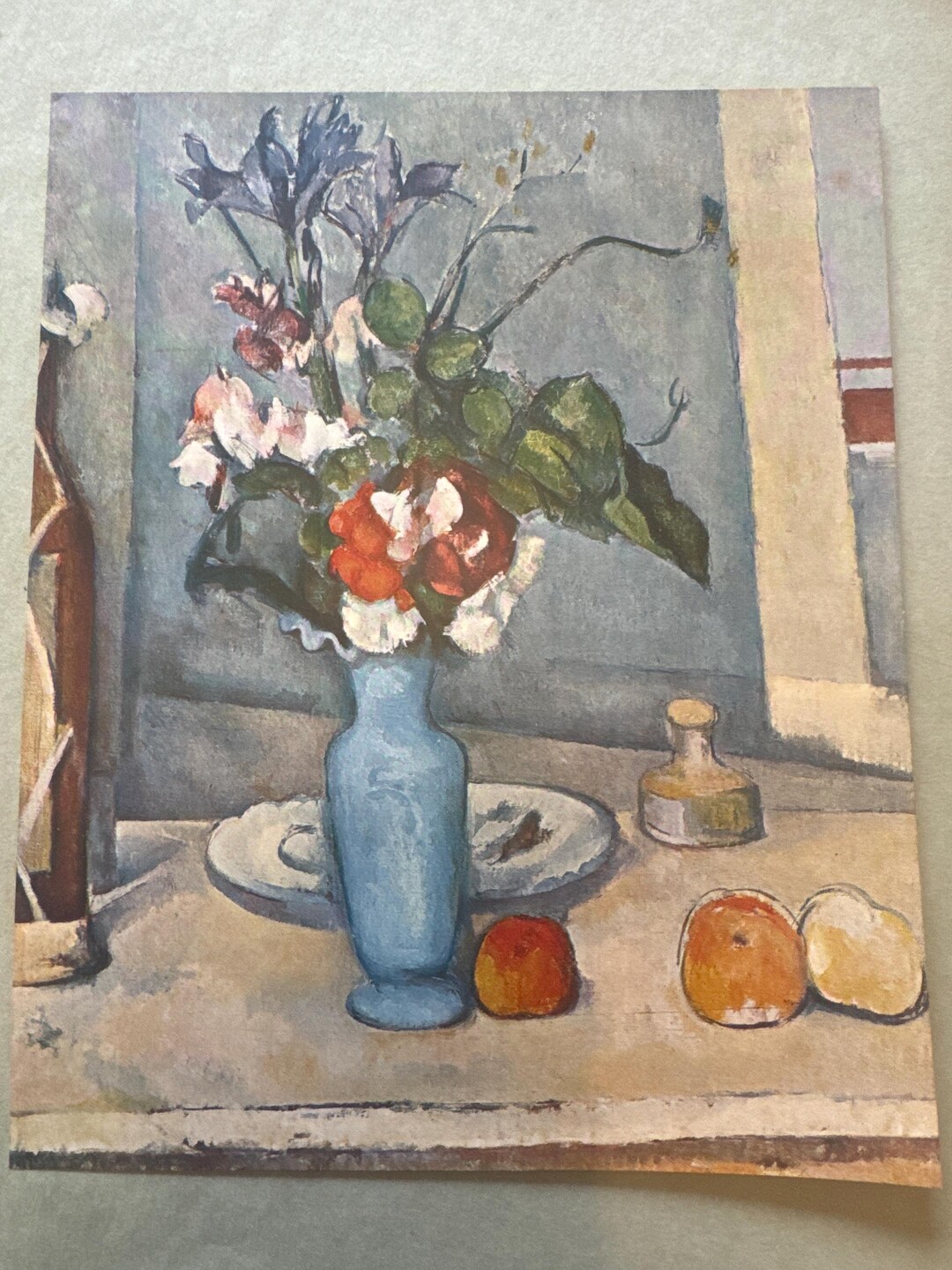 Antique Paul Cezanne Still Life Print – Flowers Fruit Blue Vase (1910s ...