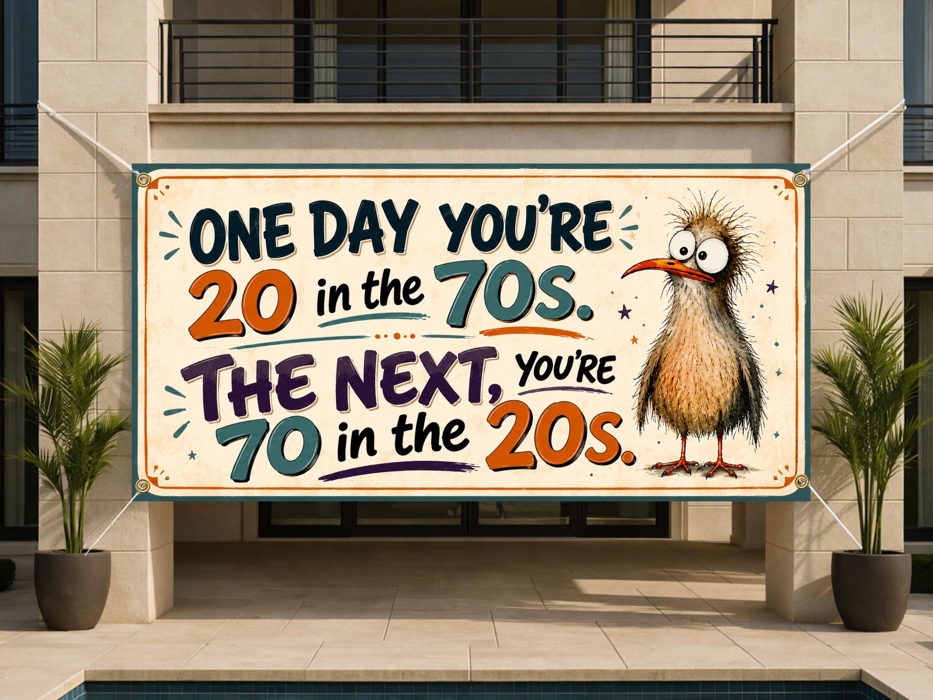 One Day You're 20 in the 70s Card - Etsy