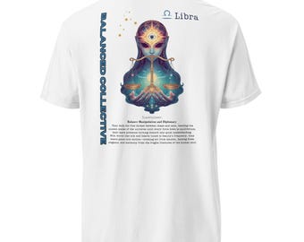Vintage Washed Libra Zodiac T-Shirt, Astrology Gift