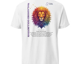 Camiseta vintage lavada del signo zodiacal Leo, regalo de astrología