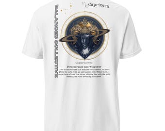 Koszulka z nadrukiem znaku zodiaku Koziorożca w stylu vintage, prezent astrologiczny