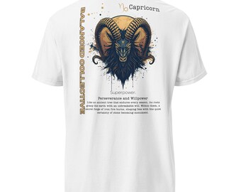 Camiseta vintage lavada del signo zodiacal Capricornio, regalo de astrología