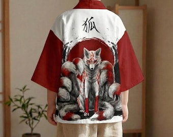 Kids Kitsune Short Kimono – Nine Tailed Fox Yukata