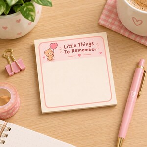 Cute Bear Little Things to Remember Post-it Note Pad