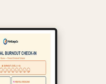 Emotional Burnout Check-In – Daily Mental Wellness & Stress Reset