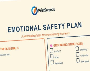 Emotional Safety Plan – Personalized Coping Strategy & Crisis Support Worksheet