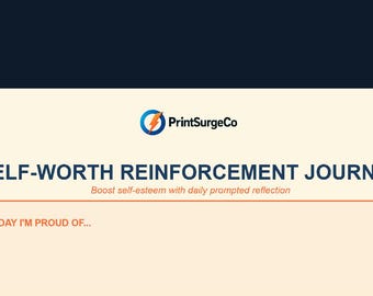 Self-Worth Reinforcement Journal – Daily Confidence & Self-Esteem Reflection