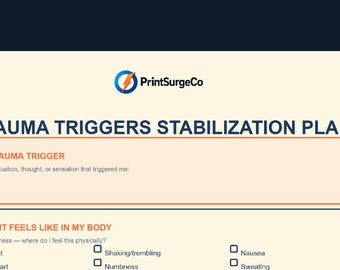 Trauma Triggers Stabilization Plan – Somatic Awareness & Grounding
