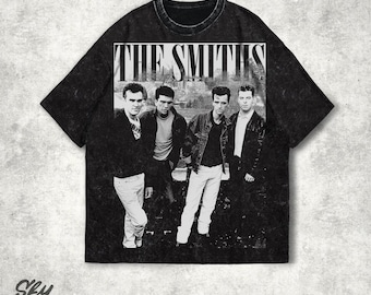 The Smiths T-Shirt - The Queen Is Dead Albums Large Print and Stonewash Oversized T-Shirt