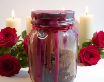 Frasco de hechizos de amor, pasión y deseo: manifiesta la energía del alma gemela, la intimidad y el vínculo emocional.