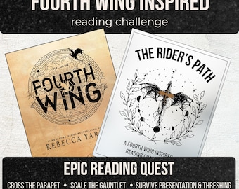 Défi de lecture inspiré de la Fourth Wing | Empyrée | Quête de livre fantastique | PDF numérique