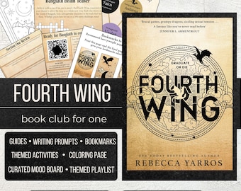 Fourth Wing Solo Reading Guide | Rebecca Yarros | Empyrean Series | Book Club for One | Printable | Digital