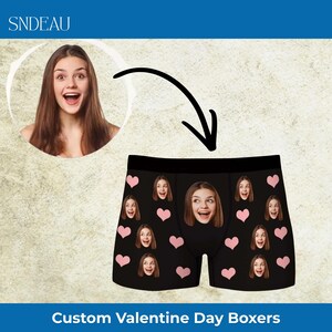 Boxers personalizados para San Valentín, ropa interior personalizada para hombre
