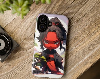 Grumpy Chibi Oni Demon Tough Phone Case,  iPhone, Samsung, Pixel, Gift