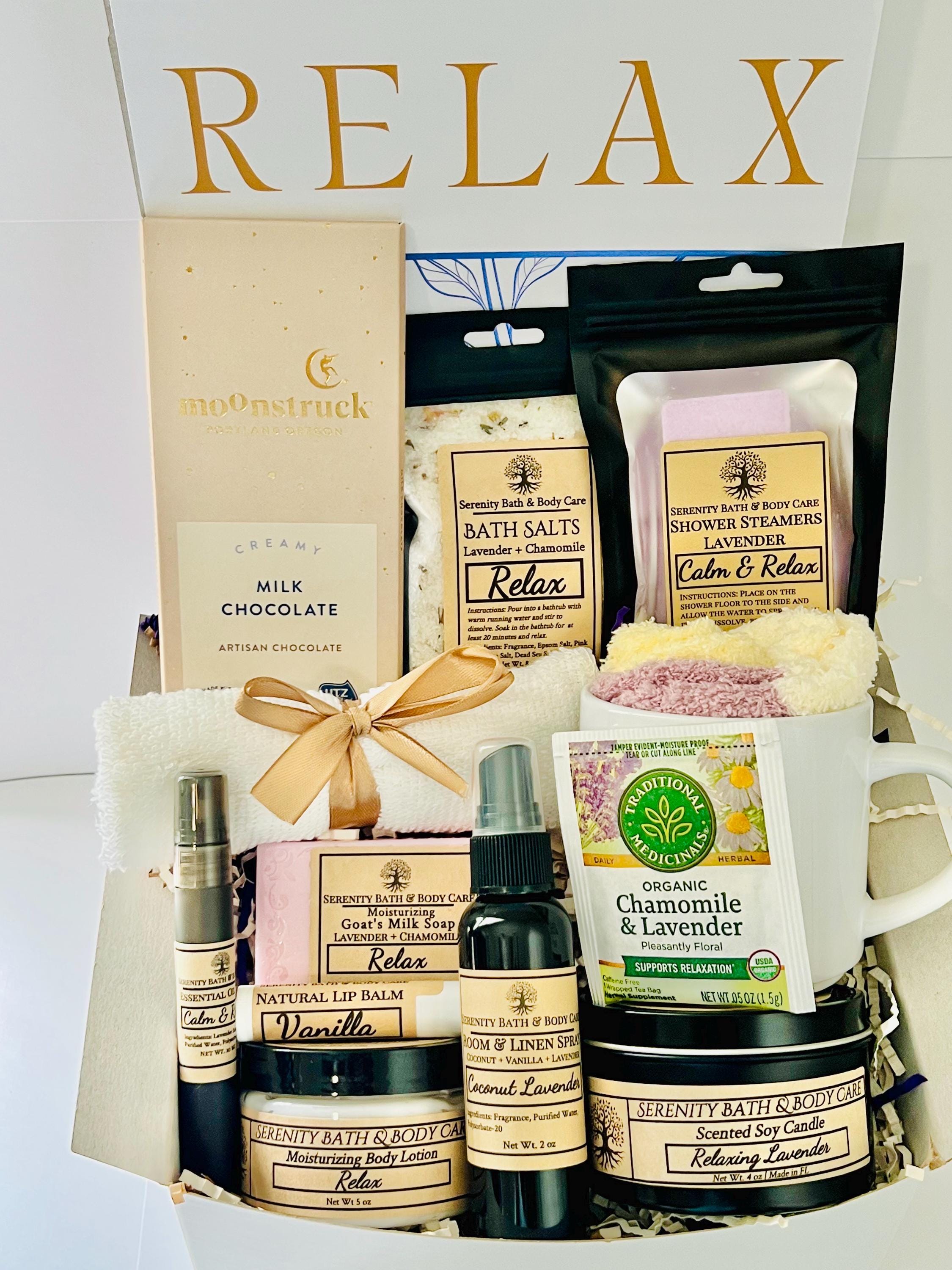 Relax Self Care Gift Box for Her – Spa Gift Set, Birthday Gift ...