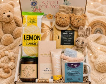 New Mom Gift Box, Postpartum Care Package, Pregnancy Gift, Mom to Be Gift, Baby Shower Gift, Push Present, Self Care Gift Basket for Mom