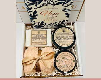 Christian Devotional Gift Box - Self Care Gift, Christmas Gift Set, Birthday Spa Gift Box, Thinking of you, Sympathy Gift Box for Women