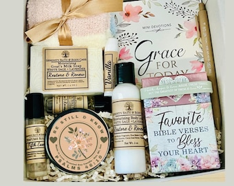 Christian Devotional Gift Box for Women, Self Care Gift Box, Thinking of You, Birthday Gift for Her, Faith Based Encouragement Prayer Gift